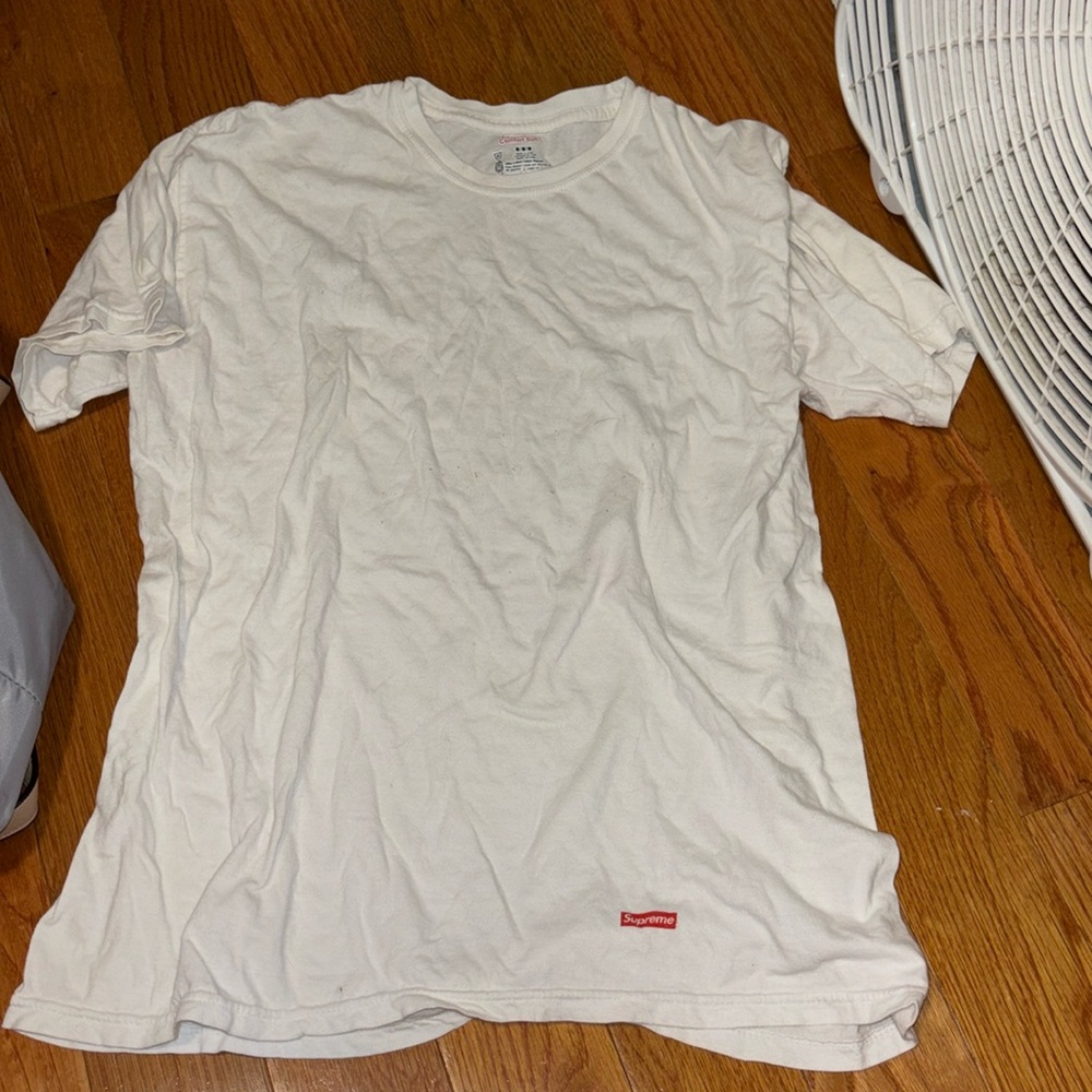 Hanes Supreme collab tee. So comfy but definitely worn.